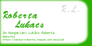 roberta lukacs business card