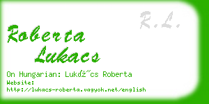 roberta lukacs business card